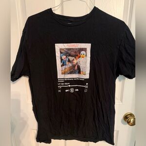 Lil Ugly Mane Black Graphic Album-Art Print T-shirt, Men’s L